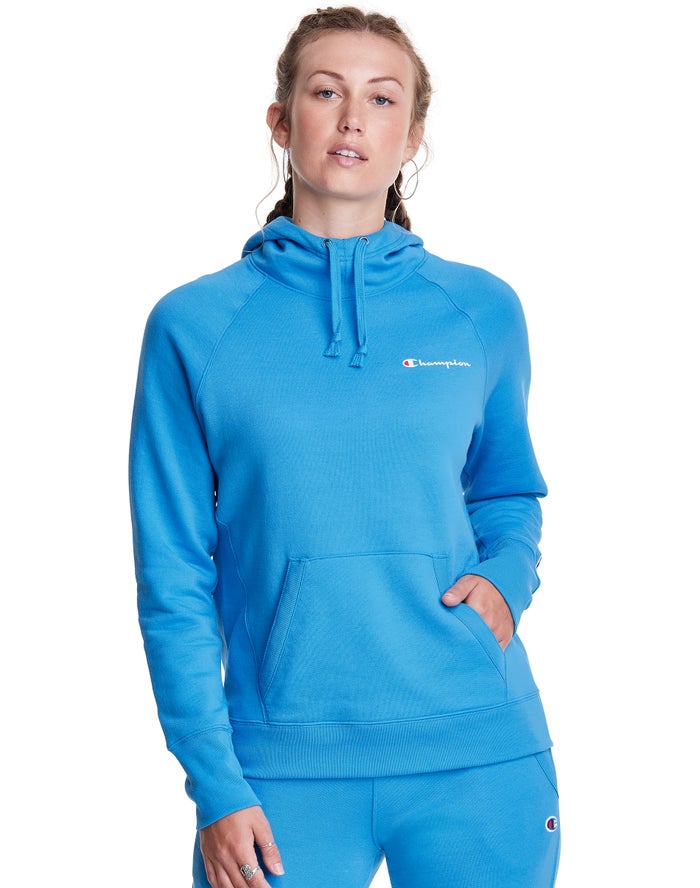 Champion Powerblend Script Logo Hoodie Dames - Blauw - Belgie 1207FITAS